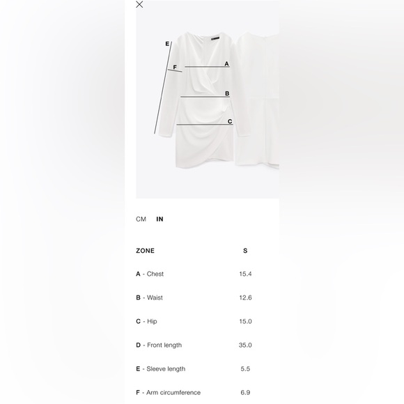 Zara White Draped Mini Dress Small BNWT - Picture 8 of 10